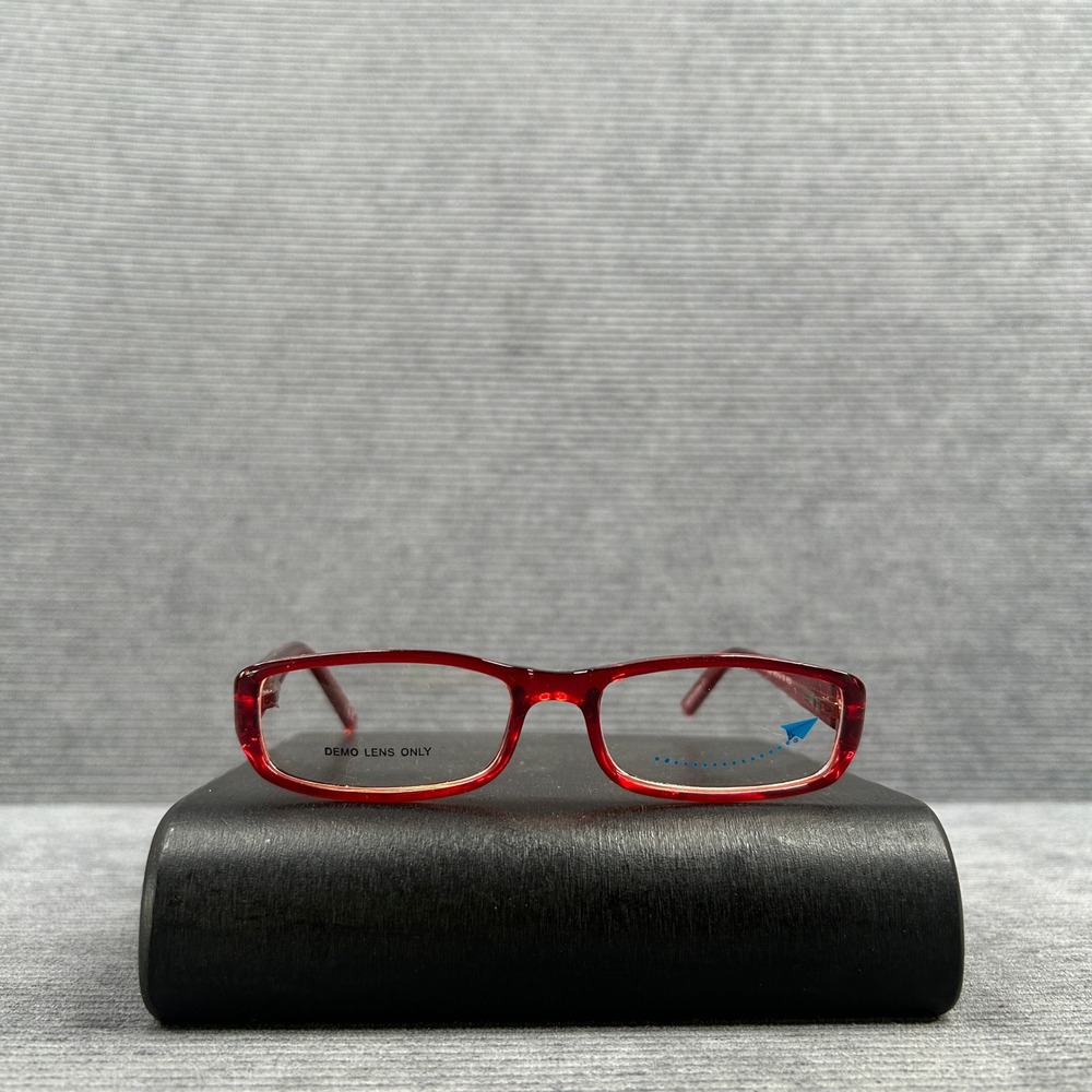 Red Rectangular Y2k Eyeglass Frames 49-16-130 DG0719